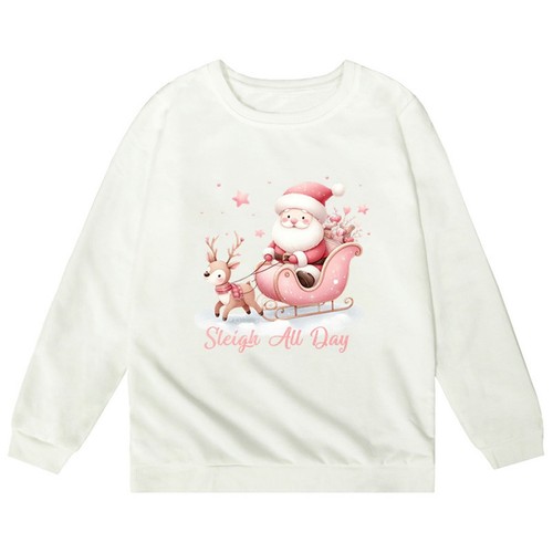 Girls' Middle And Small Children's Fall And WinterChristmasSanta Sleigh All Day - Picture 6 of 27