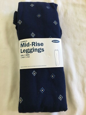 NWT Old Navy Women's Navy Mid Rise Jersey Leggings Pants
