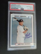 2005 TOPPS BAZOOKA MELKY CABRERA #192 AUTOGRAPHED PSA CERT.