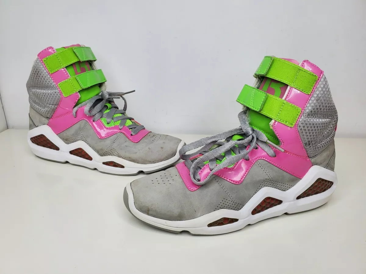 Reebok Hexalite Women&#039;s Hi-Tops Basketball Shoes Gray/Pink/Green Sz | eBay