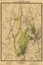 16" x 24" 1903 Map of the battlefield of Gettysburg from original surveys