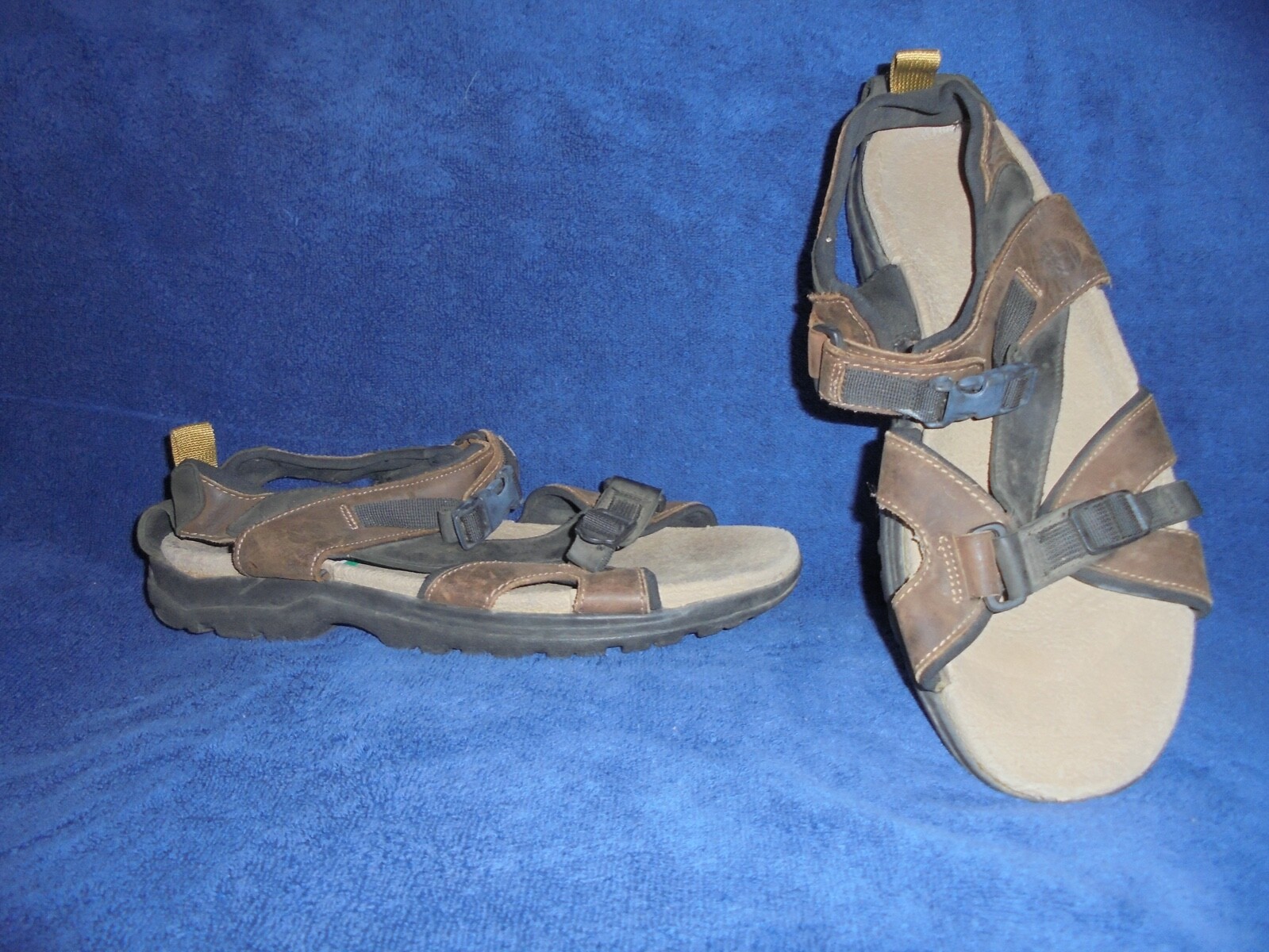 TIMBERLAND Mens Brown Leather Sport Sandals, Sz. 13. Gem