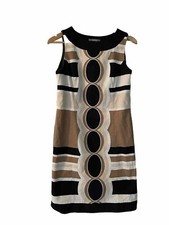 Merona Women’s Symmetry Graphic Design Sleeveless Multicolour Shift Dress Size 8