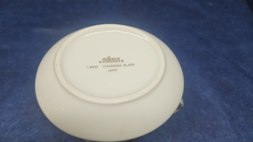 Vintage 1980's Mikasa Fine China "Charisma Black" Creamer/Pitcher Japan EUC  - Afbeelding 4 van 5