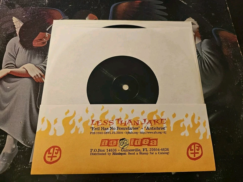LESS THAN JAKE- Slayer Black Vinyl Special Cut 45 No Idea Records 1996 - Image 2 of 4