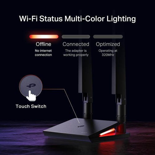 WiFi 7 BE9300 PCIe Card: Tri-Band Wireless & Bluetooth 5.4 for Powerful Desktops - Picture 8 of 9