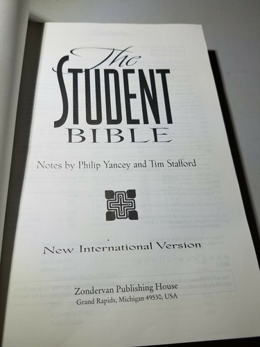 Student Bible : New International Version by Yancey, Like New 1996, Paperback - Picture 3 of 9
