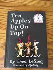 Ten Apples Up On Top! 1961 Vtg HC Dr. Seuss (Theo LeSieg) Book- Mint Condition