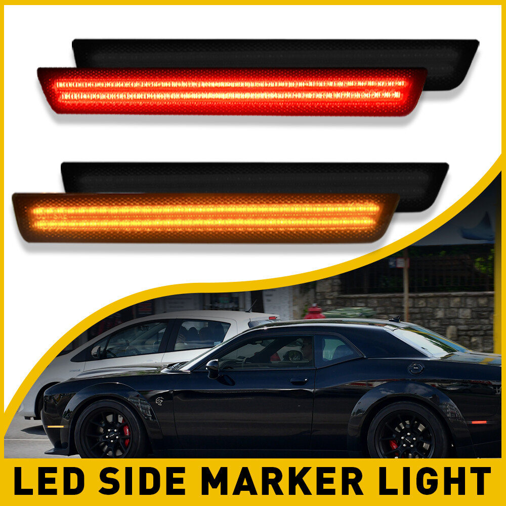 小物 CHALLENGER/LIGHTNING SIGNBOARD LED Amazon.com: FetonAuto White LED Side Marker Lights for Dodge