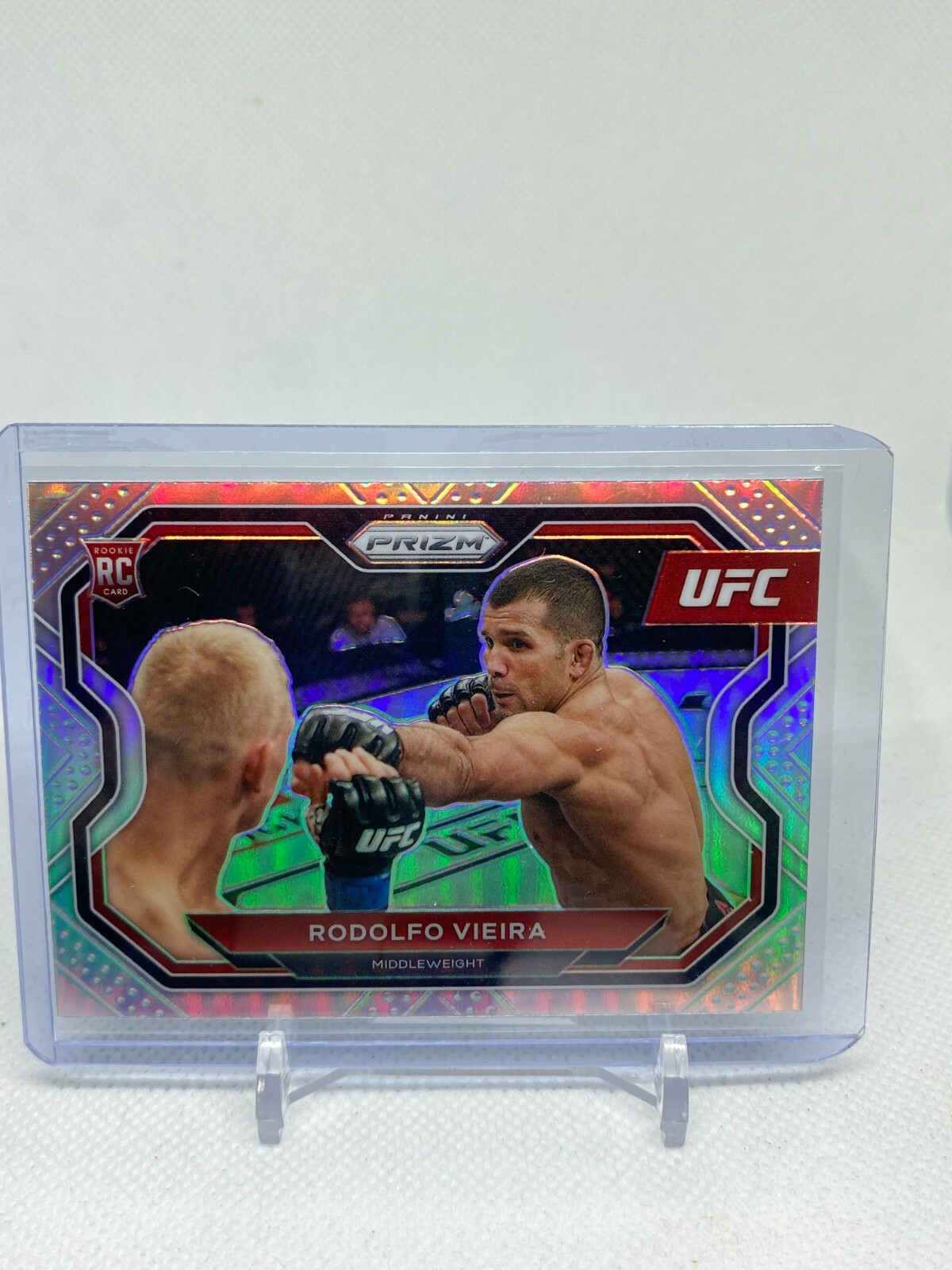 2021 Panini UFC Prizm Rodolfo Vieira SILVER Rookie Prizm Card #107 Debut Edition