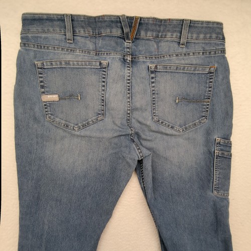 Ariat Jeans Uomo 38x34 Rebar Mid Rise Bootcut Blu Denim Abbigliamento da Lavoro Anticato - Foto 8 di 16