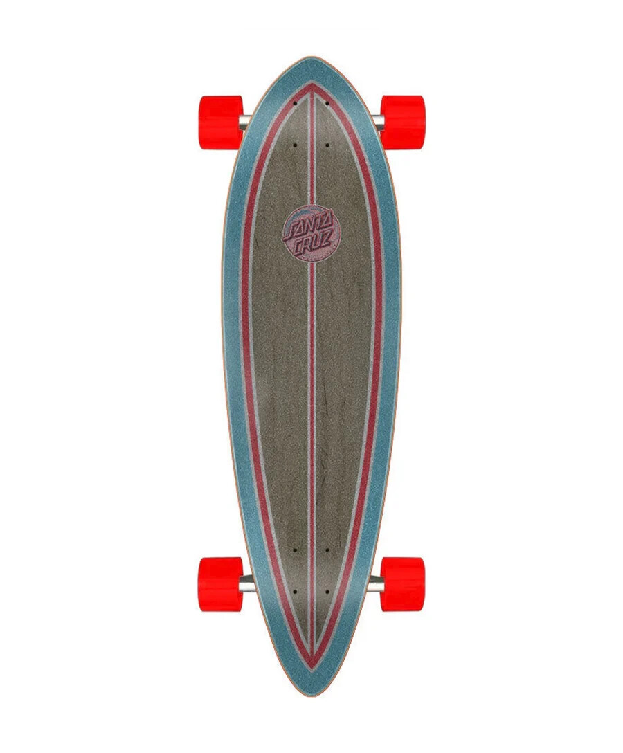 Santa Cruz Decoder Wave TEAL RED Pintail Longboard SKATEBOARD