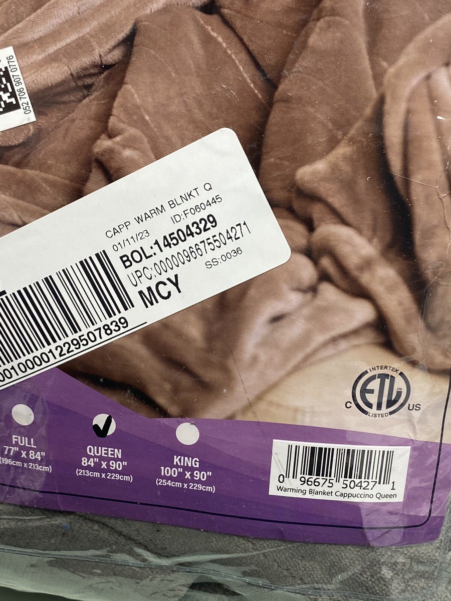 SensorPedic Heated Electric Blanket with SensorSafe Queen Cappuccino | eBay