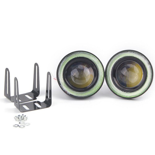 2x Green 2.5" 64MM Car COB LED Fog Light Projector Angel Eyes Halo Ring DRL 10W - Picture 8 of 9