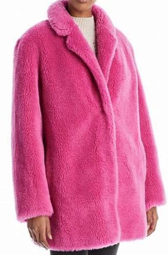 Nuovo cappotto YVES SALOMON Meteo Dalhia 38 4 FRANCIA lana intrecciata giacca risvolto intagliato nuovo con etichette