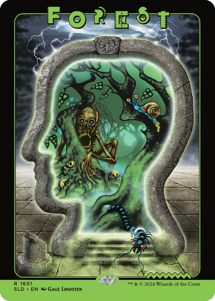 Magic the Gathering MTG Secret Lair x Brain Dead: Lands (Non Foil