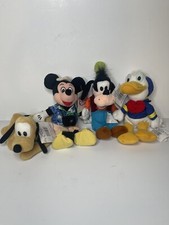 The Disney Store Exclusive Mickey Mouse Mini Bean Bag Lot Pluto Goofy Donald NWT