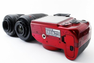 美品S数5,258回Nikon D3200 18-55mm バックセット レッド Nikon D3200 24.2MP 18-55/55-200mm Lens Set RED [Exc+++] w