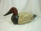 Canvasback Drake Duck Decoy signed G. Lowenthal 25E056