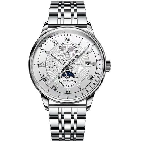 Men Date Watch Waterproof Luminous Man Quartz Watches Stainless Steel Wristwatch - Picture 16 of 22