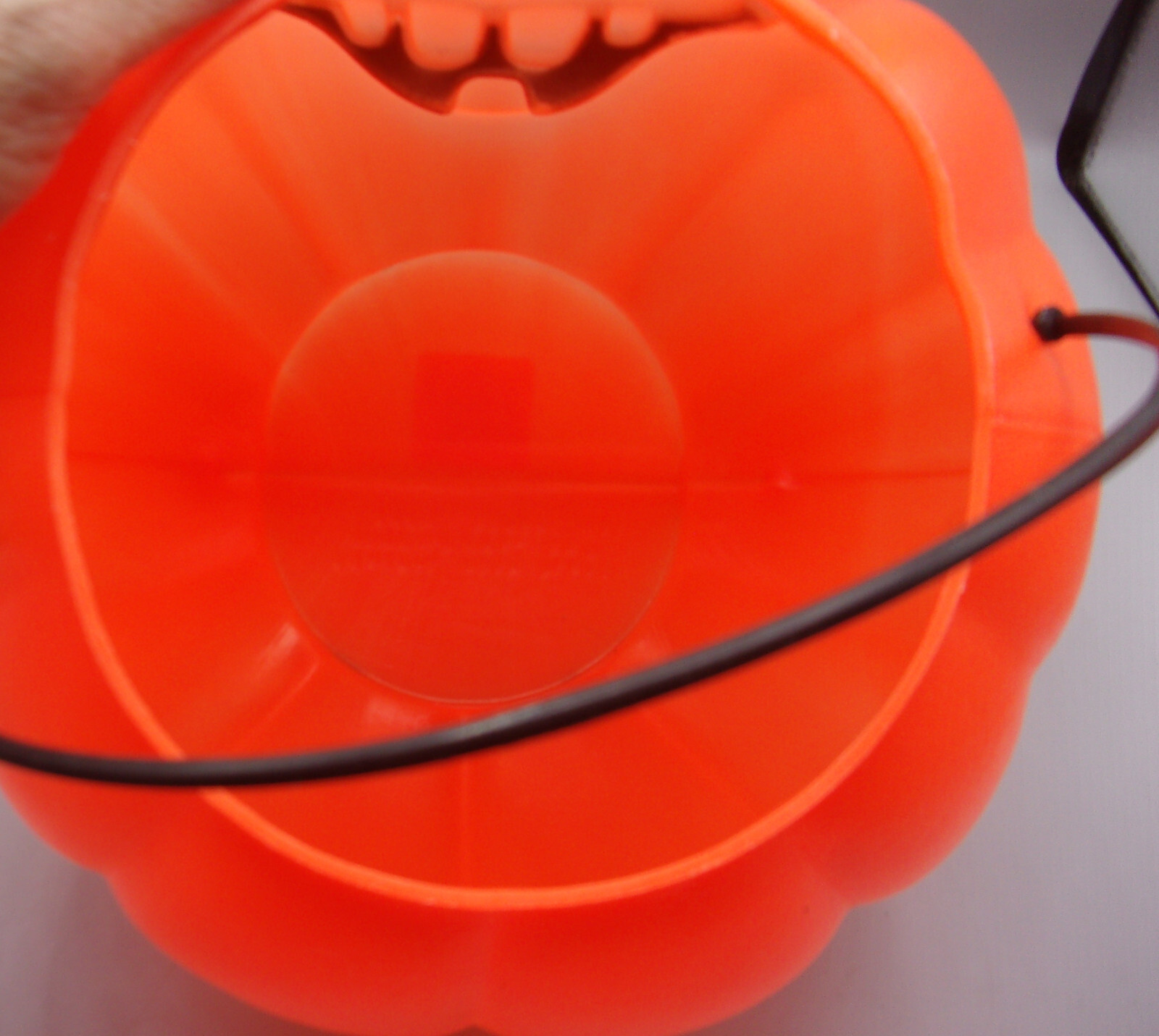 Vintage Halloween 7.5" Blow Mold Pumpkin Candy Pail Treat Bucket General Foam