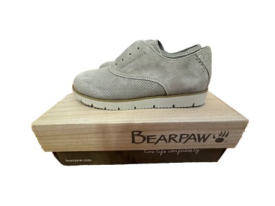 BEARPAW Women's Haven Slip On Shoes - Dove Grey - Size 5 (New with Box Included)