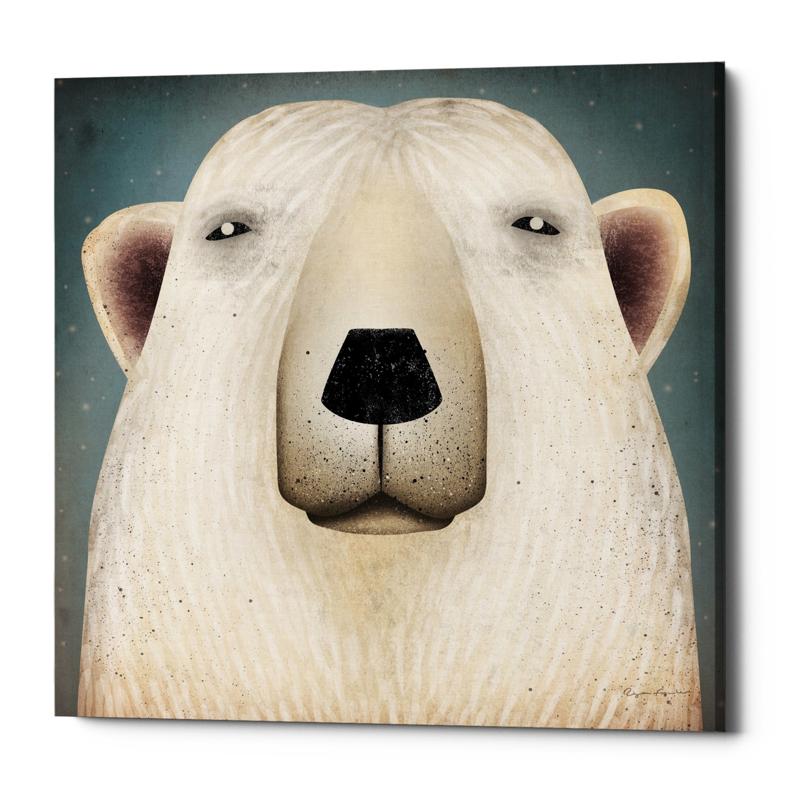 Graffiti épico 'Polar Bear Wow' de Ryan Fowler, lienzo Giclee