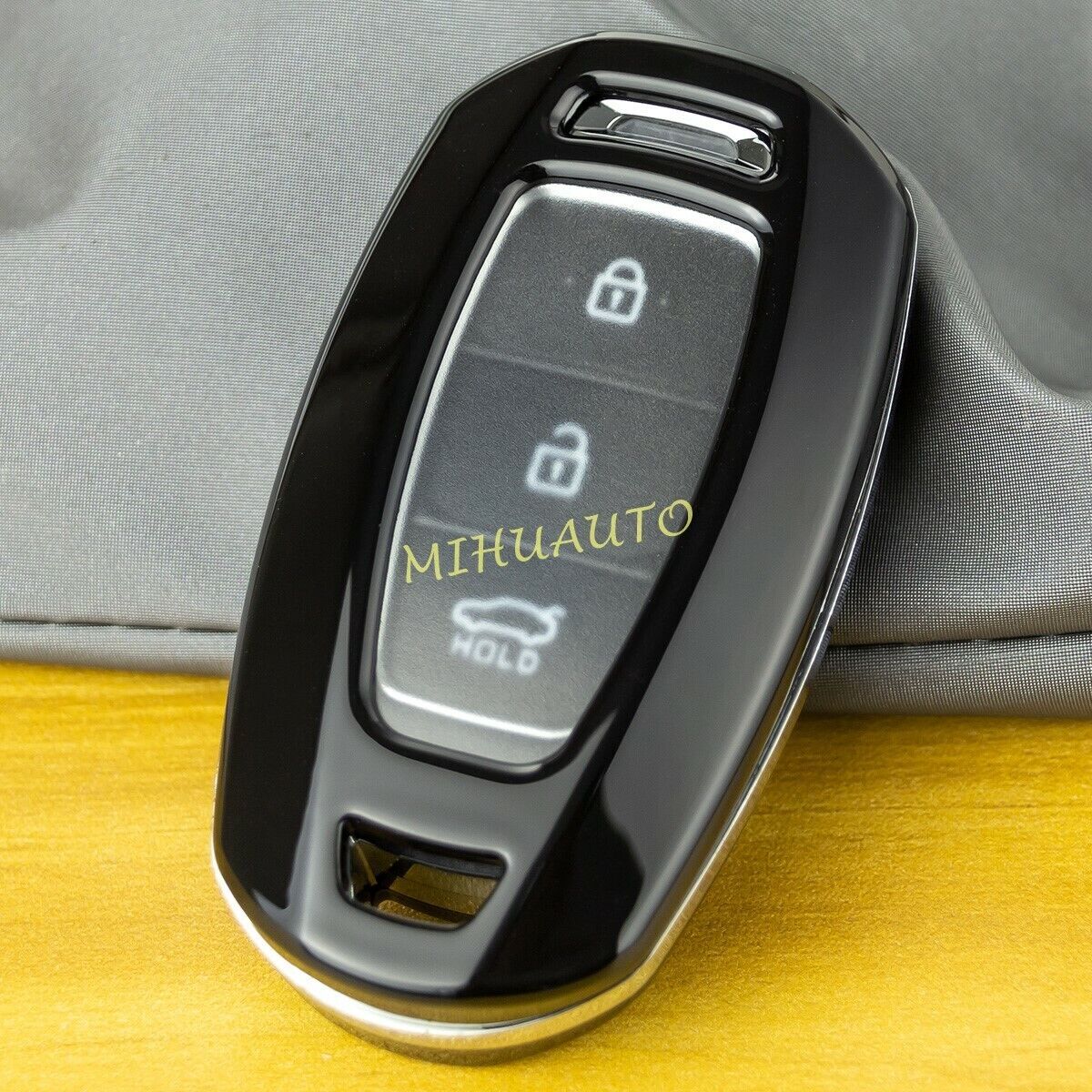 Hard Black Car Key Case for Hyundai Elantra GT Santa Fe Palisade Accent