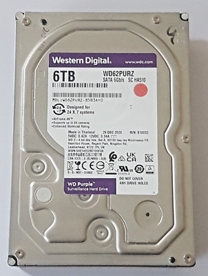 6 TB SATA Western Digital Purple WD62PURZ-85B3AY0 5640rpm 128MB 3.5'' Festplatte