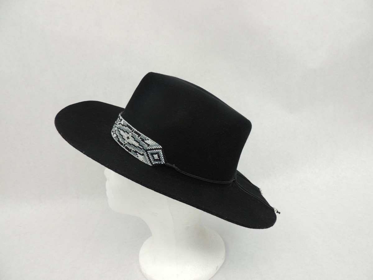 Ále by Alessandra Black Felt Hat with Sterling Beaded Hat Band One Size NWTs Ále by Alessandra Black Felt Hat with Sterling Beaded Hat  main image 2