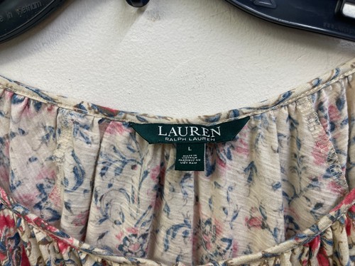 Ralph Lauren Damen Langarmhemd geblümt Größe L - Bild 2 von 3