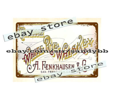 Tennessee White Rye Whiskey metal tin sign advertising wall art
