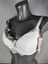 NEW Boux Avenue White Bethnay Balconette Bra Lingerie Underwired UK 36D