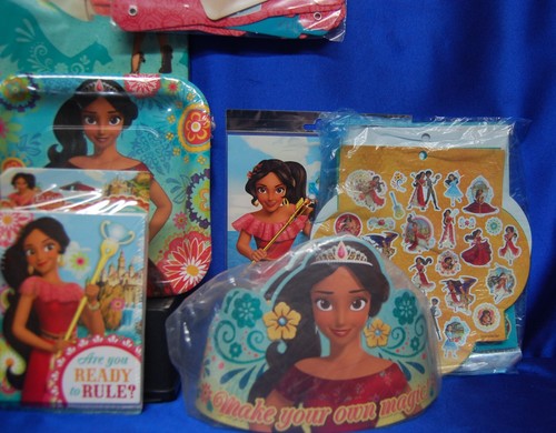 Latino Elena of Avalor Party Set # 14 Plates Tablecover Invites Banner Tattoos - Picture 5 of 7