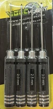Metric Ball End Hex Driver RC Tool Set Of Four 1.5, 2.0, 2.5, 3.0mm
