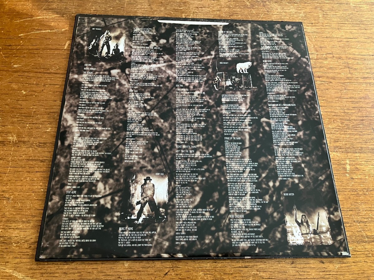 POISON Native Tongue LP Vinyl 1993 UK 1st Press RARE Richie Kotzen