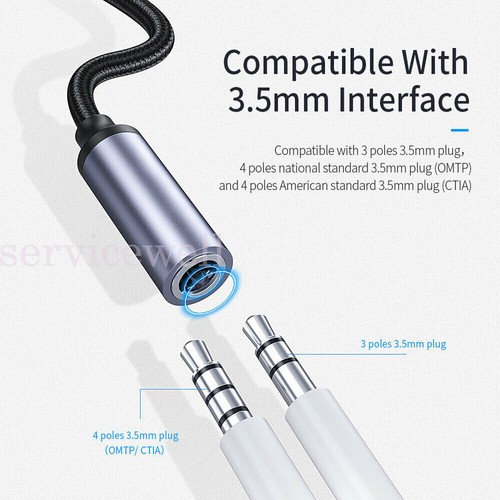 ESSAGER USB C to 3.5mm Headphone Audio Aux Stereo Cable Adapter For Samsung - Picture 9 of 14