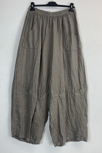 LAGENLOOK 100% LINEN ITALIAN TROUSERS 8 COLS 3 SIZES : Plus:1 Plus:2 Plus Plus:3 - Picture 14 of 121