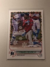 N10 2022 Topps Holiday Base Jazz Chisholm Jr Miami Marlins