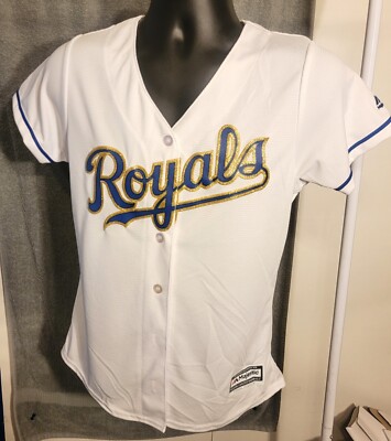Women's Kansas City Royals White Majestic Cool Base Jersey size