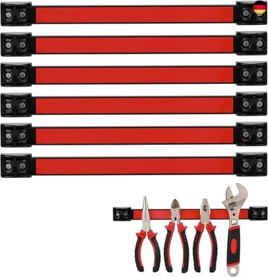 121 Magnetic Tool Holder Strip, 6 Packs, Metal Magnet Tool Organizer Bars for G