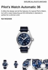 IWC Mark Pilot Blue Dial Stainless Steel 36mm Automatic Men’s Watch IW324008 3