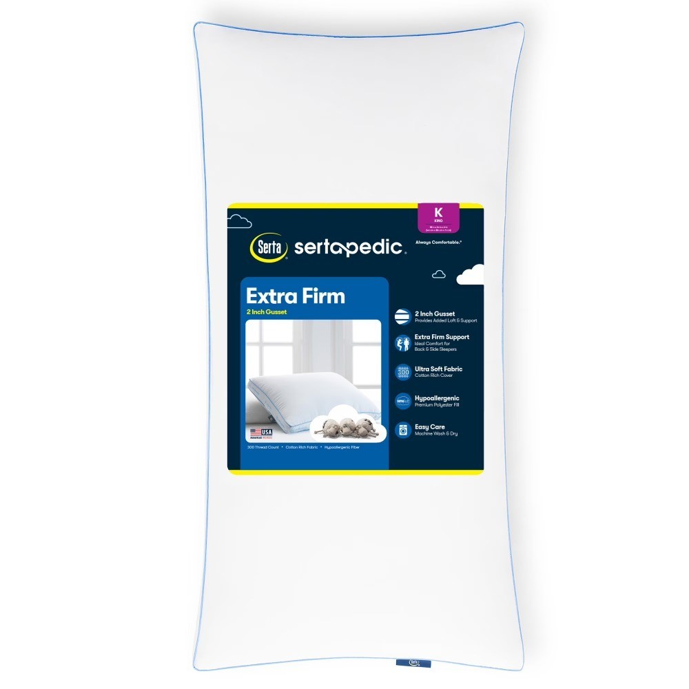Extra Firm King Size Bed Pillow for Neck and Shoulder Suppor