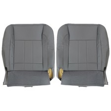 Front Driver and Passenger Side Bottom Replacement Seat Covers Microfiber Lea...