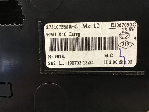 479879 Bedienelement für Klimaanlage Renault ZOE (BFM) 275107386R - Afbeelding 3 van 5