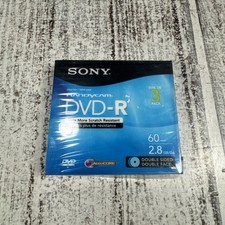 Lot Of 2 Sony Handycam DVD-R Discs 60 Minute 2.8GB/GO Double Sided Double Face