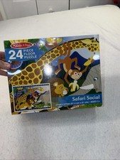 Melissa Doug Safari Social 24 Piece Floor Puzzle 3x2 Feet 4423 New