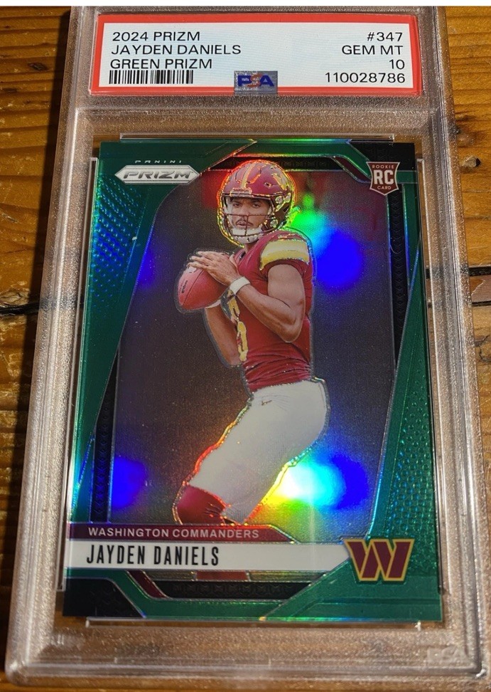 Jayden Daniels Panini Prizm #347 Green