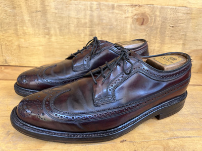 Men\'s Florsheim 9.5 B SHELL CORDOVAN Longwing Vintage FLORSHEIM Brown Shell Cordovan Long Wing Bluchers  main image 2