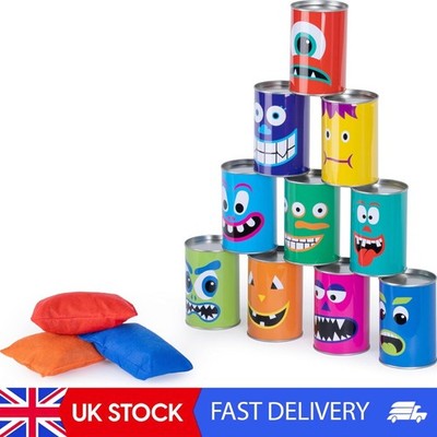 Sitzsack Can Toss Game - Tin Can Alley Spiel mit 10 versiegelten Monster-Themen und 3